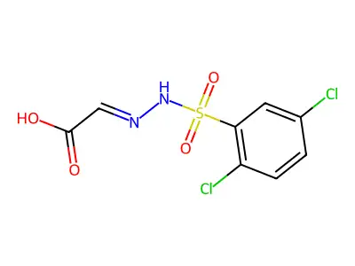 Acetic acid, [[(2,5-dichlorophenyl)sulfonyl]hydrazono]- structure