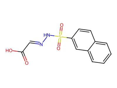 2-(Naphthalen-2-ylsulfonylhydrazinylidene)acetic acid structure