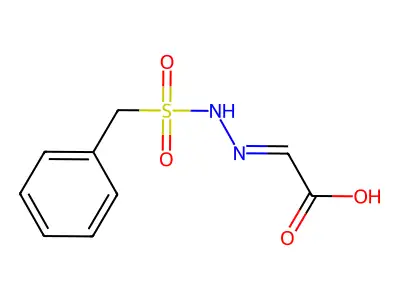 2-(Benzylsulfonylhydrazinylidene)acetic acid structure