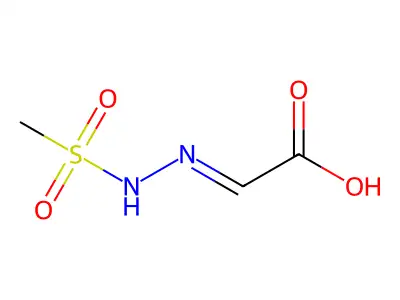 2-(Methylsulfonylhydrazinylidene)acetic acid structure