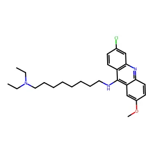 8-[(6-Chloro-2-methoxyacridin-9(10H)-ylidene)amino]-N,N-diethyloctan-1-amine structure