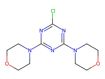 2-Chloro-4,6-bis(morpholin-4-yl)-1,3,5-triazine structure