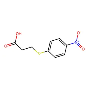 3-(4-Nitrophenyl)sulfanylpropanoic acid structure