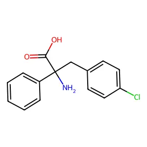 2-Amino-3-(4-chlorophenyl)-2-phenylpropanoic acid structure