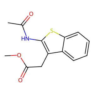 Methyl 2-(2-acetamido-1-benzothiophen-3-yl)acetate structure