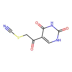 2-(2,4-Dioxo-1,2,3,4-tetrahydropyrimidin-5-yl)-2-oxoethyl thiocyanate structure