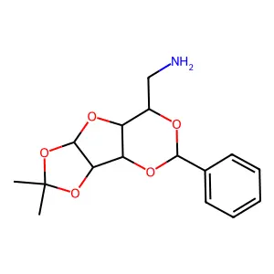(4,4-Dimethyl-11-phenyl-3,5,7,10,12-pentaoxatricyclo[6.4.0.02,6]dodecan-9-yl)methanamine structure