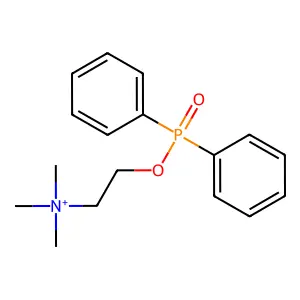 2-[(Diphenylphosphoryl)oxy]-N,N,N-trimethylethan-1-aminium structure