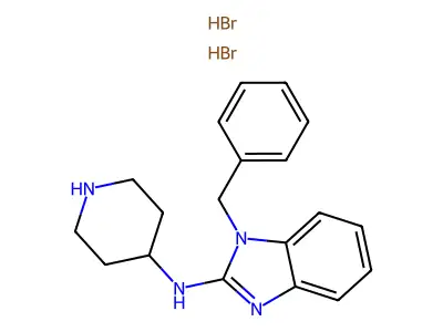 1-Benzyl-N-piperidin-4-yl-1H-benzimidazol-2-amine dihydrobromide structure