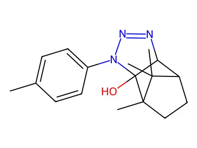 1,10,10-Trimethyl-3-(4-methylphenyl)-3,4,5-triazatricyclo[5.2.1.02,6]dec-4-en-2-ol structure
