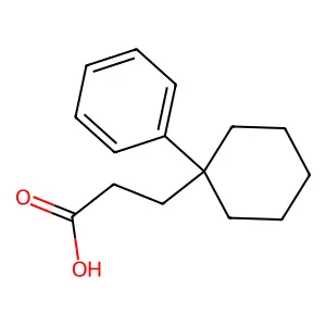 3-(1-Phenylcyclohexyl)propanoic acid structure