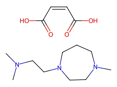 but-2-enedioic acid;N,N-dimethyl-2-(4-methyl-1,4-diazepan-1-yl)ethanamine structure