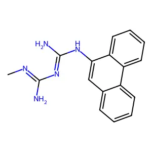 1-[Amino-(phenanthren-9-ylamino)methylidene]-2-methylguanidine structure
