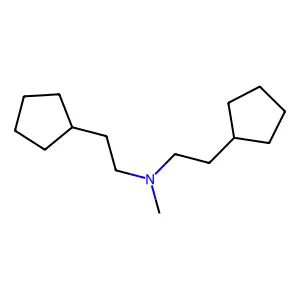 2-Cyclopentyl-N-(2-cyclopentylethyl)-N-methylethan-1-amine structure