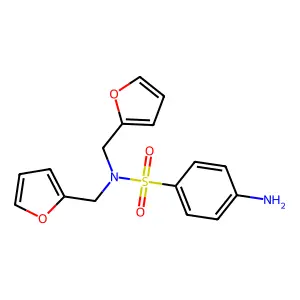 4-Amino-N,N-bis[(furan-2-yl)methyl]benzene-1-sulfonamide structure