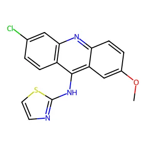 6-chloro-2-methoxy-N-(1,3-thiazol-2-yl)acridin-9-amine structure