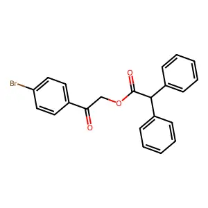 2-(4-Bromophenyl)-2-oxoethyl diphenylacetate structure
