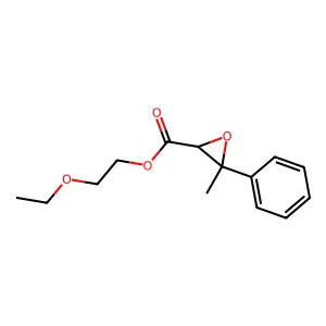 2-Ethoxyethyl 3-methyl-3-phenyloxirane-2-carboxylate structure
