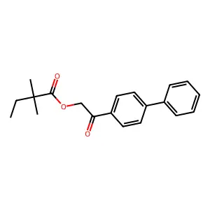 [2-Oxo-2-(4-phenylphenyl)ethyl] 2,2-dimethylbutanoate structure