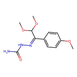 [[2,2-Dimethoxy-1-(4-methoxyphenyl)ethylidene]amino]urea structure