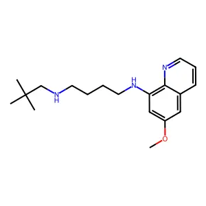 N-(2,2-dimethylpropyl)-N'-(6-methoxyquinolin-8-yl)butane-1,4-diamine structure