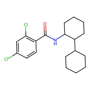 2,4-dichloro-N-(2-cyclohexylcyclohexyl)benzamide structure