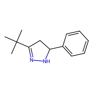 3-tert-butyl-5-phenyl-4,5-dihydro-1H-pyrazole structure