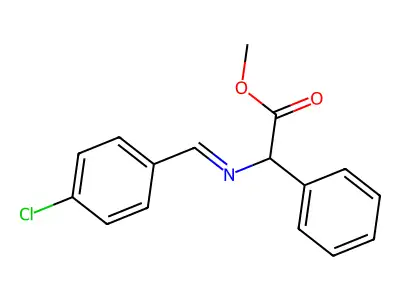 Methyl 2-{[(4-chlorophenyl)methylene]amino}-2-phenylacetate structure