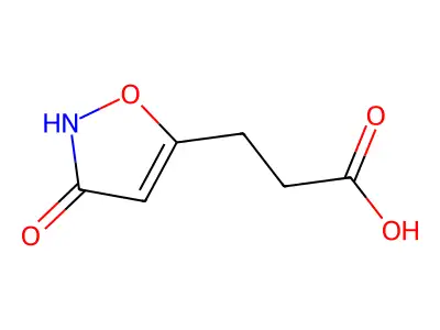 3-(3-Hydroxy-5-isoxazolyl)propanoic acid structure