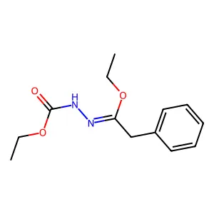 Hydrazinecarboxylic acid, (1-ethoxy-2-phenylethylidene)-, ethyl ester structure