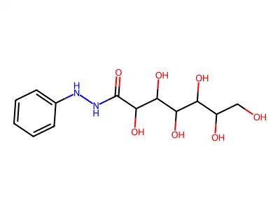 2,3,4,5,6,7-Hexahydroxy-heptanoic acid N'-phenyl-hydrazide structure