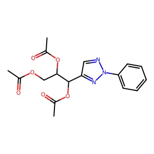 [2,3-Diacetyloxy-3-(2-phenyltriazol-4-yl)propyl] acetate structure