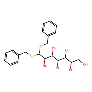 7,7-Bis(benzylsulfanyl)heptane-1,2,3,4,5,6-hexol structure