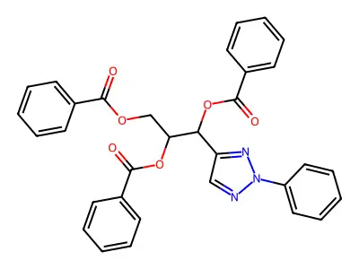 [2,3-Dibenzoyloxy-3-(2-phenyltriazol-4-yl)propyl] benzoate structure