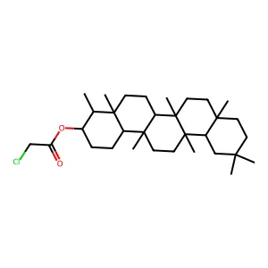 (4,4a,6a,6b,8a,11,11,14a-octamethyl-1,2,3,4,5,6,6a,7,8,9,10,12,12a,13,14,14b-hexadecahydropicen-3-yl) 2-chloroacetate structure