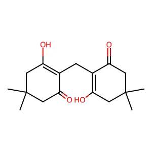 2,2'-Methylenebis(5,5-dimethyl-3-hydroxy-2-cyclohexen-1-one) structure