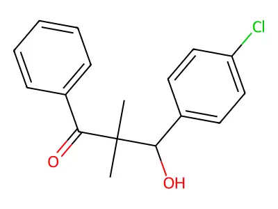 1-Propanone, 3-(4-chlorophenyl)-2,2-dimethyl-3-hydroxy-1-phenyl- structure