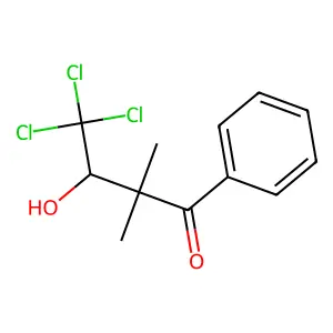 1-Butanone, 2,2-dimethyl-3-hydroxy-1-phenyl-4,4,4-trichloro- structure