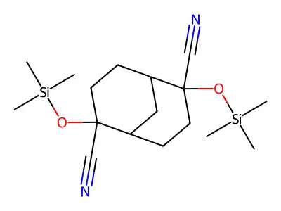 Bicyclo[3.3.1]nonane-2,6-dicarbonitrile, 2,6-bis[(trimethylsilyl)oxy]- structure