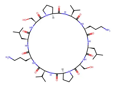 (2,2'-L-serine)-gramicidin S structure