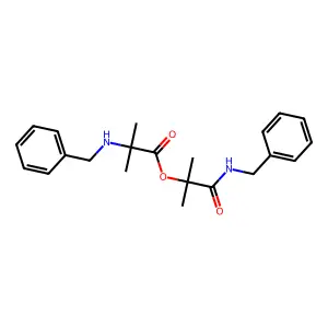 1-(Benzylamino)-2-methyl-1-oxopropan-2-yl N-benzyl-2-methylalaninate structure