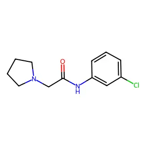 N-(3-chlorophenyl)-2-(pyrrolidin-1-yl)acetamide structure