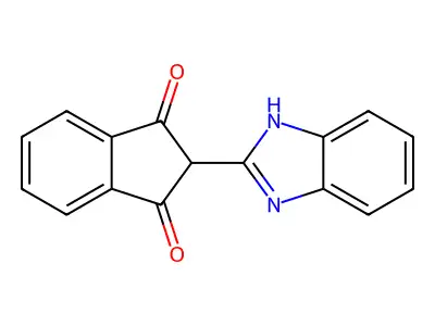 1H-Indene-1,3(2H)-dione, 2-(1H-benzimidazol-2-yl)- structure