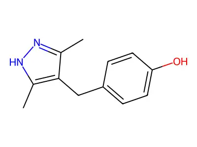 4-[(3,5-dimethyl-1H-pyrazol-4-yl)methyl]phenol structure