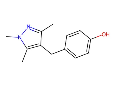 4-((1,3,5-Trimethyl-1H-pyrazol-4-yl)methyl)phenol structure