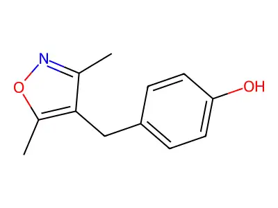 4-[(3,5-Dimethyl-4-isoxazolyl)methyl]benzenol structure