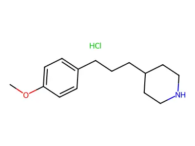 Piperidine, 4-(3-(4-methoxyphenyl)propyl)-, hydrochloride structure