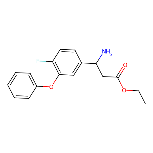 Ethyl 3-amino-3-(4-fluoro-3-phenoxyphenyl)propanoate structure