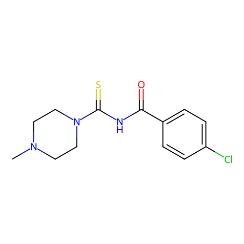 4-chloro-N-[(4-methyl-1-piperazinyl)carbothioyl]benzamide structure