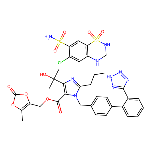 Hydrochlorothiazide; olmesartan medoxomil structure